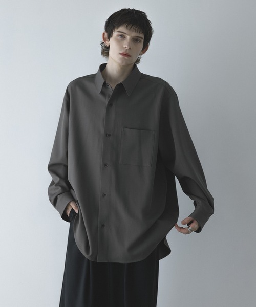 remer loose basicセットアップ remer シャツ loose basic oversize shirt - heather drape / ルーズ