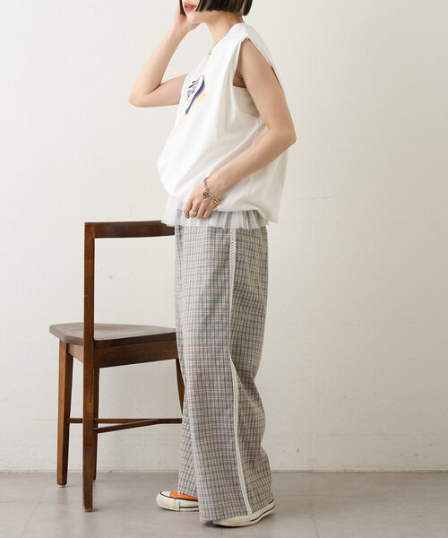 パンツ W74 D.HYGEN - Non-ply Yarn Lined Belt Adjustable Crotch Jog