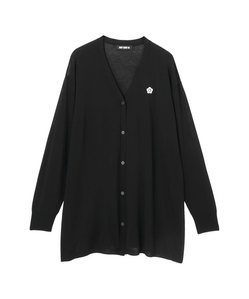 MARY QUANT ブラックカーディガン MARY QUANT 「MARY QUANT」 ニットカーディガン M ブラック