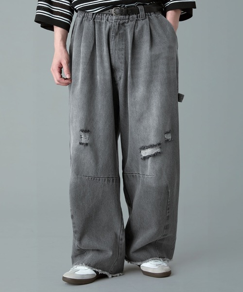 パンツ Painter Military Curve Pants RUUBON ジーンズ 「RUUBON」painter curve damage denim pants