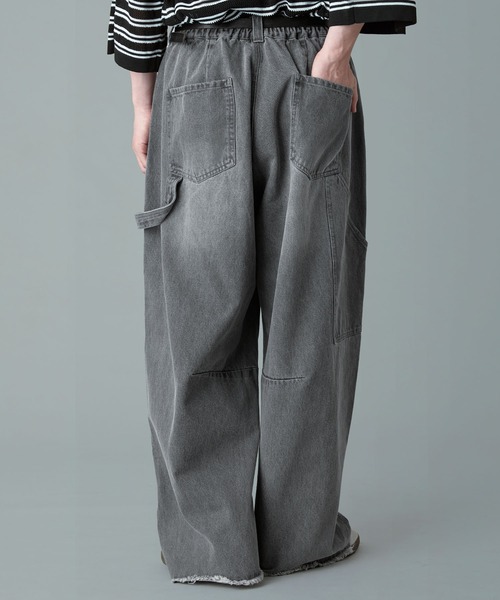 RUUBON ジーンズ 「RUUBON」painter curve damage denim pants