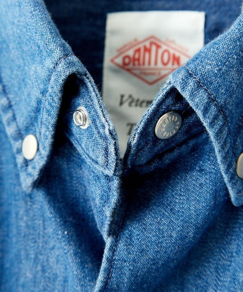 DANTON デニムブルー 長袖シャツ 38 Danton 「DANTON」 長袖シャツ 38 ライトインディゴブルー