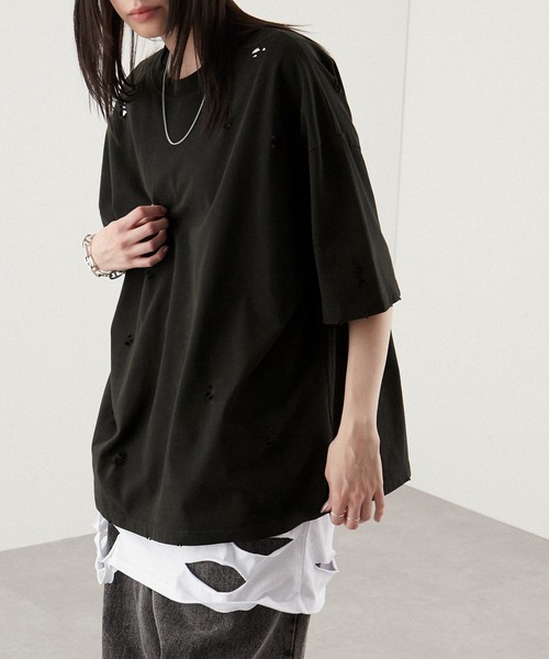 「Alfred Alex」 半袖Tシャツ M ブラック メンズ