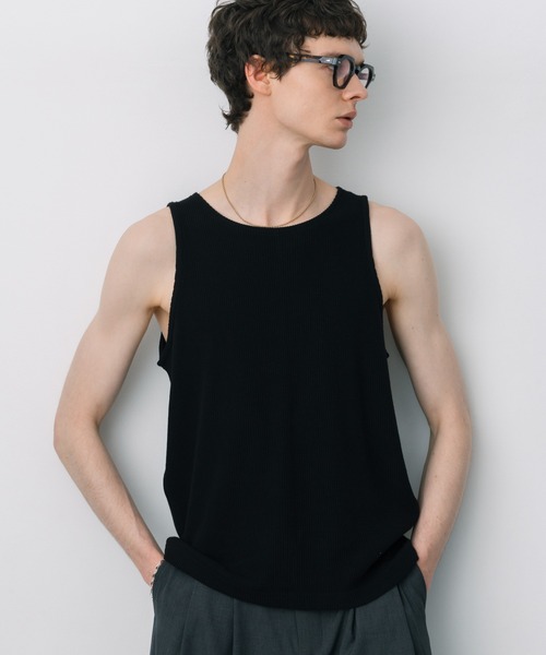 LURAKU タンクトップ 「LURAKU」Smooth Rib Tank top / スムース