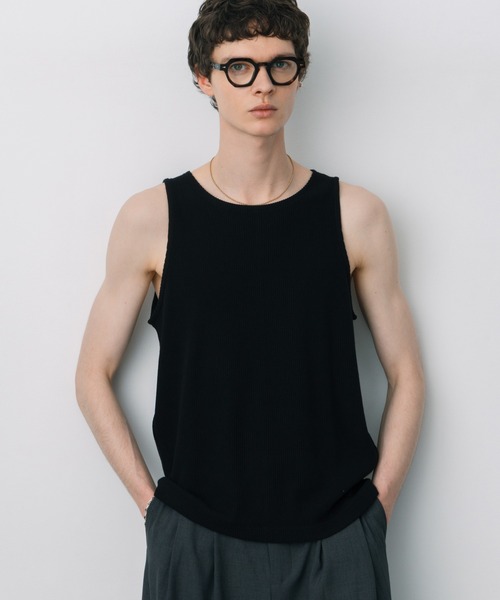 LURAKU タンクトップ 「LURAKU」Smooth Rib Tank top / スムース