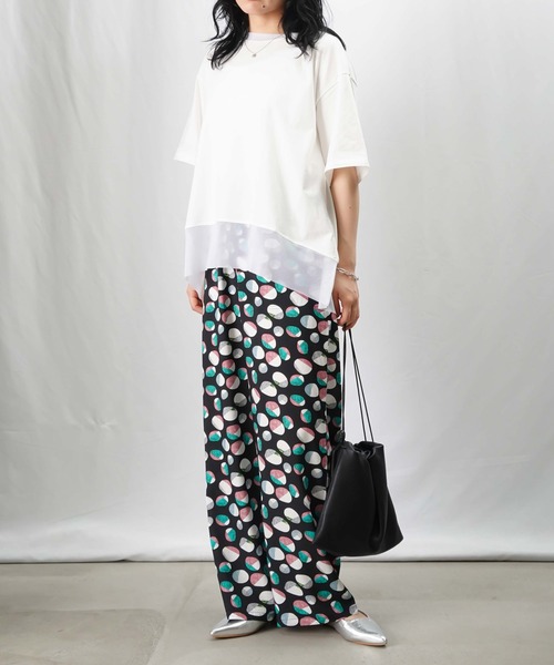 tシャツ LC/LLL シアー切替Tee レディース LADY LUCK LUCA tシャツ LC/LLL シアー切替Tee レディース