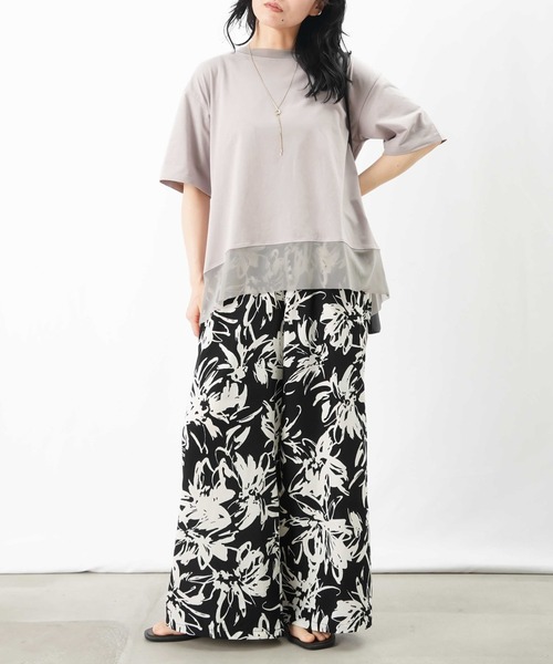 tシャツ LC/LLL シアー切替Tee レディース LADY LUCK LUCA tシャツ LC/LLL シアー切替Tee レディース