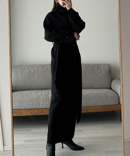 「Louere」 ステンカラーコート LARGE アイボリー レディース_画像9