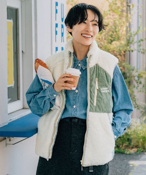 KRIFF MAYER Lady's Collection ベスト ジレ 「軽い・暖かい」シャギー