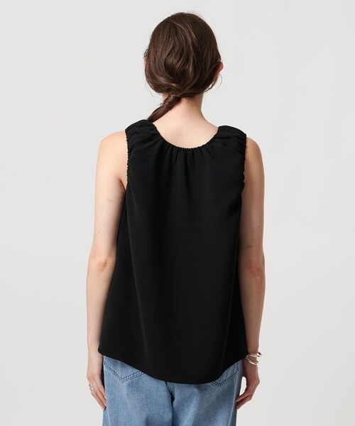 ブラウス シャツ COMFY ギャザーノースリーブブラウス -吸水速乾 UVカット ウォッシャブル- レディース