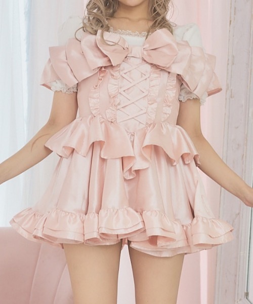 Starry アイドルリボンミニドレス Starry ドレス アイドルシャンタンリボンミニドレス : ZOZOTOWN