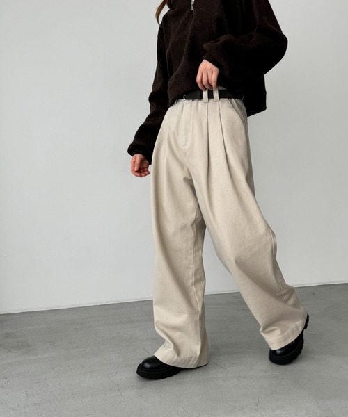 「CANAL JEAN」 「elmar」チノパンツ MEDIUM アイボリー レディース