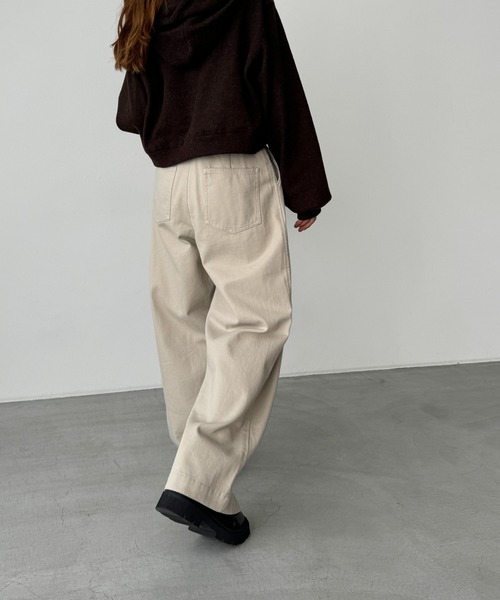 「CANAL JEAN」 「elmar」チノパンツ MEDIUM アイボリー レディース