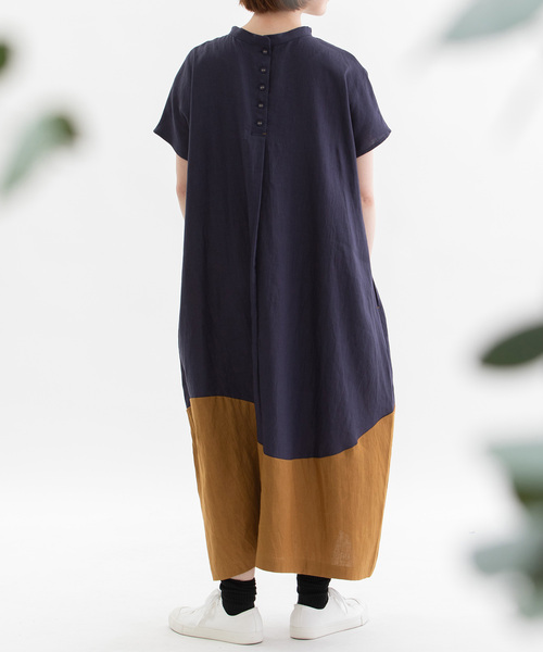 未着用✨ノップドゥノッド　Pomme リネンコットンパネルチェック2wayワンピ nop de nod（ノップドゥノッド）の「リネンコットンパネルチェック