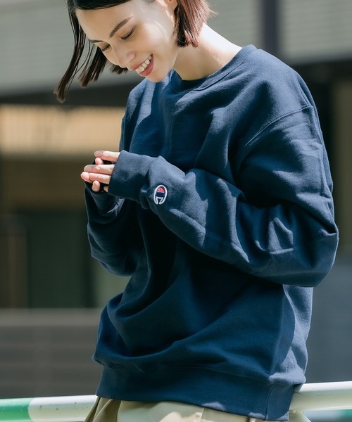 Champion ネイビー トレーナー L Champion Reverse Weave 90s L