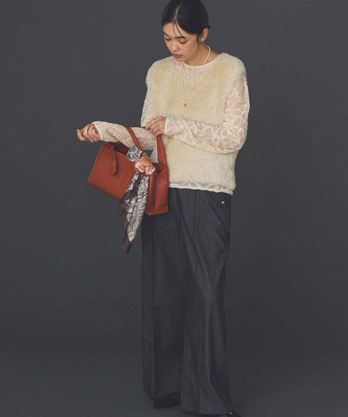 Gready Brilliant ニットベスト ベージュ、プリーツシャツセット t05.jpg