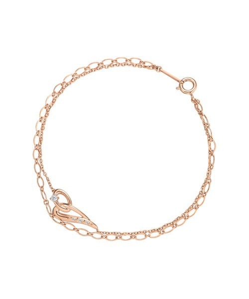 【極上美品】canal 4℃ 正規店購入品 2連ブレスレット 別売アジャスター付 カナルヨンドシー Canal4℃ ブレスレット 二連 フラワー ピンク