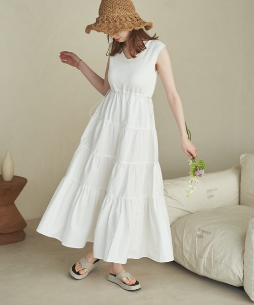 ホワイト ノースリーブ ワンピース 中古 3042002196654141_01_1106.jpeg