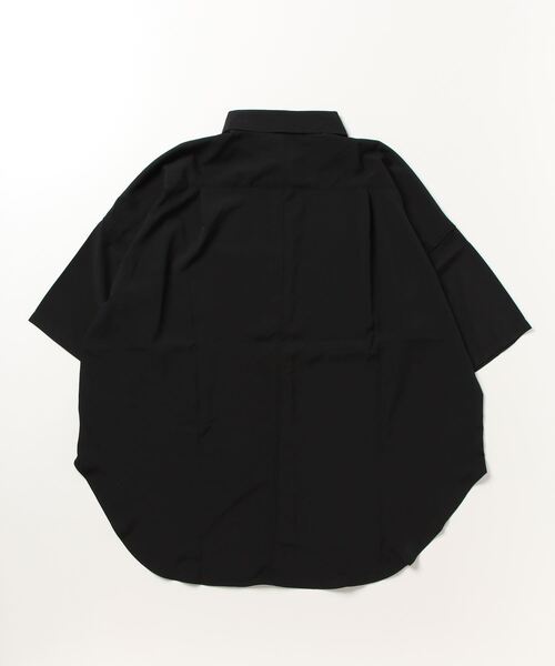 「COMMON WARE」 「HALHAM」半袖シャツ M チャコールグレー レディース_画像2