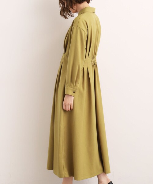 完売品　miandmou ミアモ　ミーアンドモウ　シャツワンピース　イエロー asymmetry shirt one-piece | イエロー | MI AND MOU