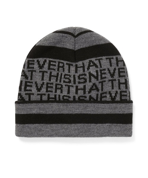 thisisnever ニット帽 ダークグレー thisisneverthat（ディスイズネバーザット） ニット帽 ニットキャップ