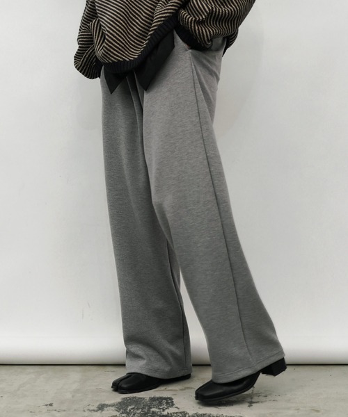 Aphlotus ワイドパンツ スウェットパンツ ジャージ ワイドスウェット 