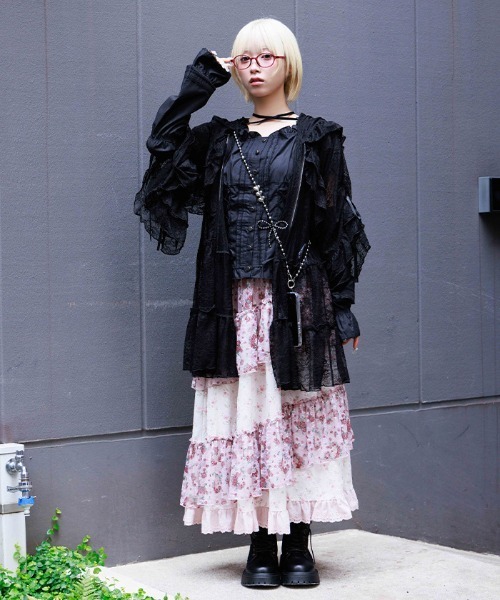 axes femme（アクシーズ ファム） ブラウス シャツ 半袖 アームカバー