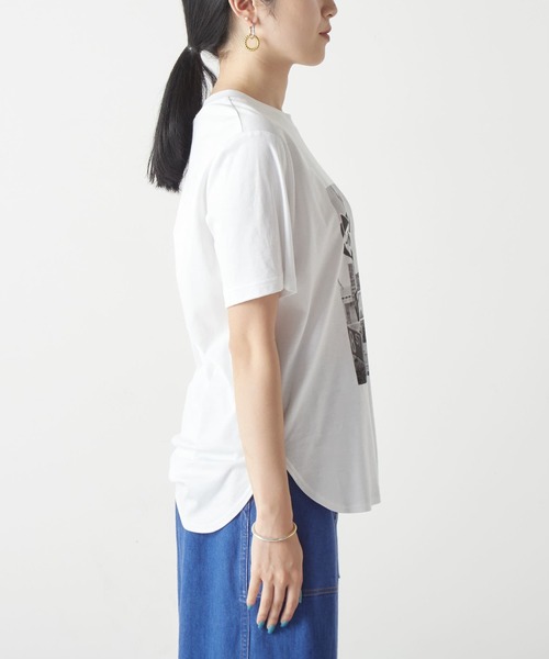 「Liesse」 「miliandeni」半袖Tシャツ FREE チャコールグレー レディース_画像5