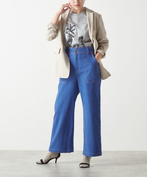 「Liesse」 「miliandeni」半袖Tシャツ FREE チャコールグレー レディース_画像9