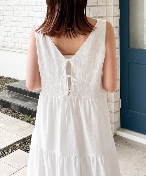 「Heather」 ノースリーブワンピース FREE ブラック レディース_画像3