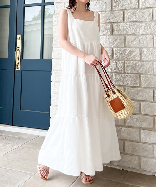 「Heather」 ノースリーブワンピース FREE ブラック レディース_画像6