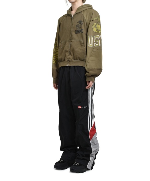 トップス PROJECT G/R RECONSTRUCTED FOLDED HOODIE PROJECT G/R - Reconstructed Folded Zip Hoodie | HBX