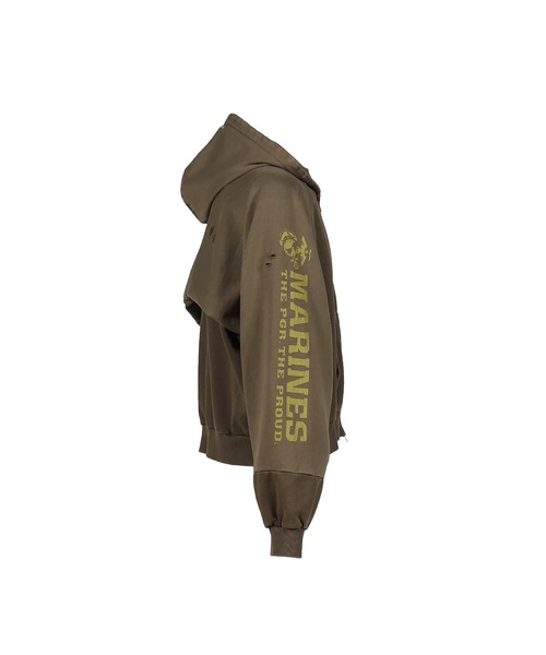 トップス PROJECT G/R RECONSTRUCTED FOLDED HOODIE PROJECT G/R - Reconstructed Folded Zip Hoodie | HBX