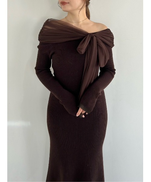 FRAY I.D（フレイ・アイディー） ワンピース 3wayリボンオフショル