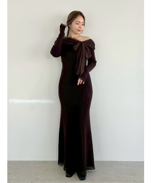 FRAY I.D（フレイ・アイディー） ワンピース 3wayリボンオフショル