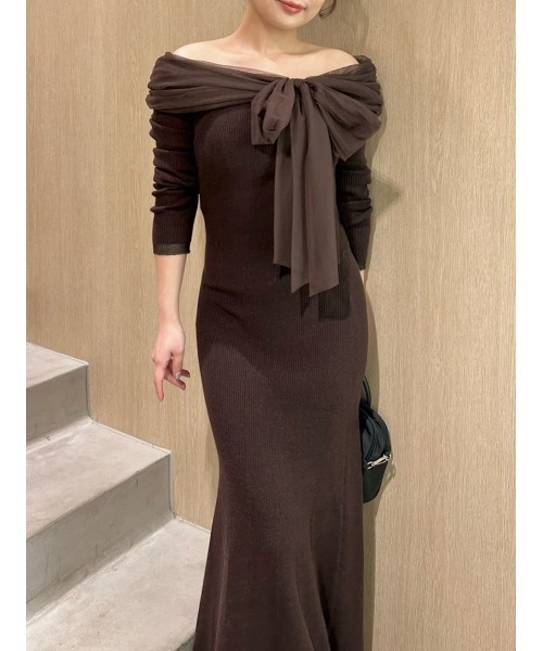 FRAY I.D（フレイ・アイディー） ワンピース 3wayリボンオフショル