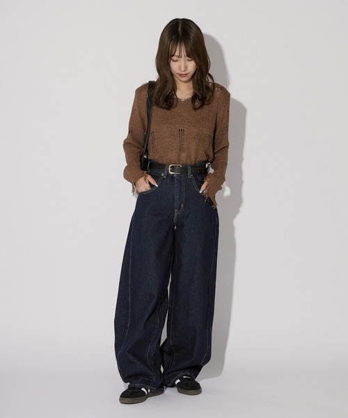 Super Raggy Barrel ワイドレッグデニム 24 Levi's（リーバイス） ワイドパンツ ジーンズ デニム デニムパンツ