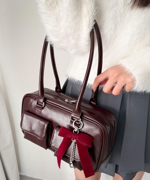 WEGO（ウィゴー） ショルダーバッグ バッグ WEGO/チャーム付きスクエア