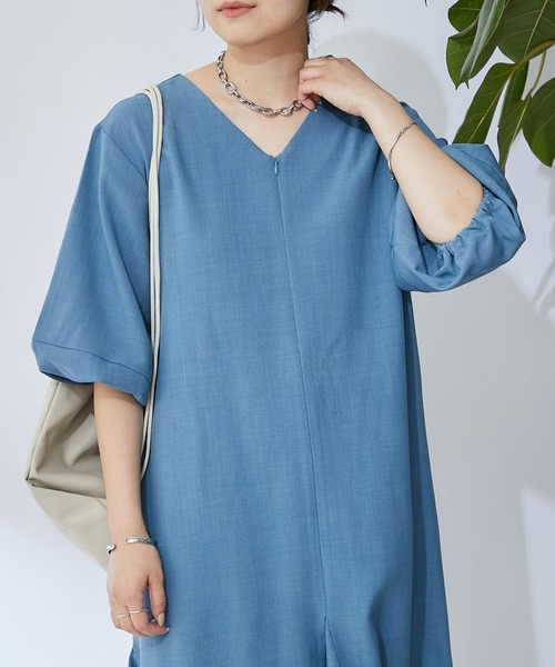 「un dix cors」 半袖ワンピース FREE ブラック レディース_画像3