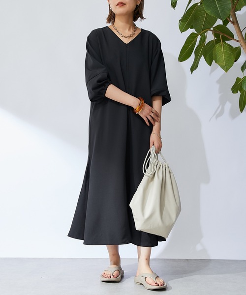 「un dix cors」 半袖ワンピース FREE ブラック レディース_画像7