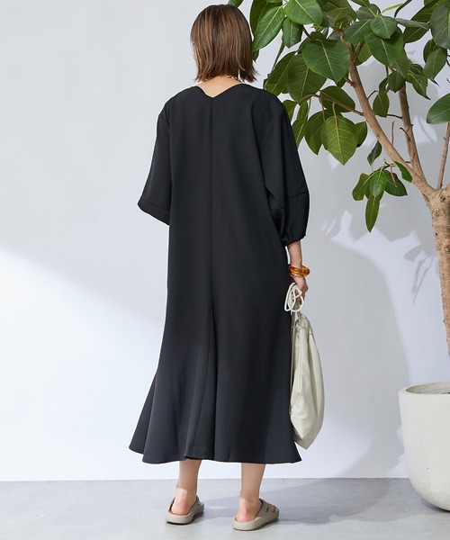 「un dix cors」 半袖ワンピース FREE ブラック レディース_画像9