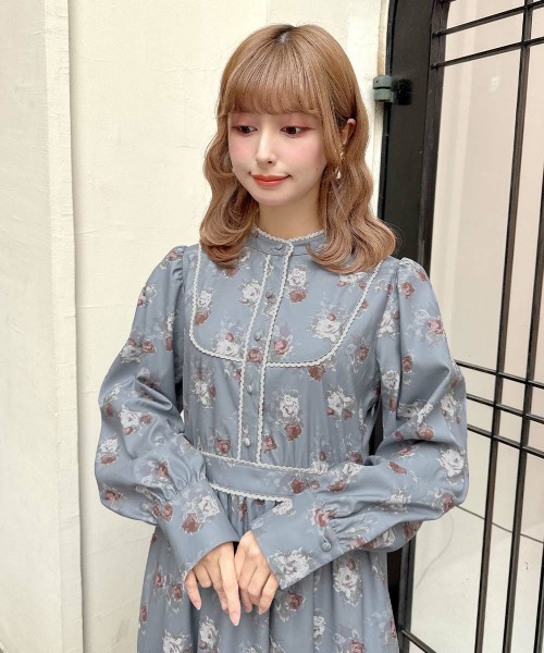 F i.n.t ワンピース レース使いレトロ花柄ワンピース : ZOZOTOWN Yahoo