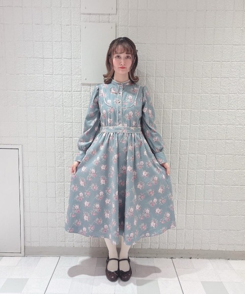 F i.n.t（フィント） ワンピース レース使いレトロ花柄ワンピース/fint