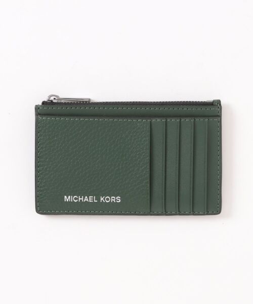 新品 MICHAEL KORS ケース ダークグリーン 小銭入れ財布 MICHAEL KORS（マイケルコース） コインケース COOPER スリム ぺブル