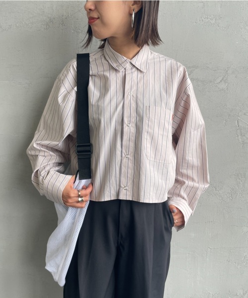 「UNIVERSAL OVERALL」 長袖シャツ F ブルー レディース_画像2