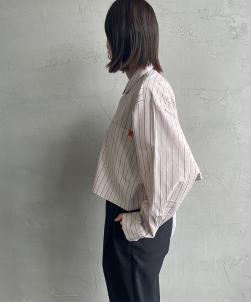 「UNIVERSAL OVERALL」 長袖シャツ F ブルー レディース_画像3