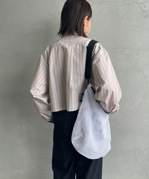 「UNIVERSAL OVERALL」 長袖シャツ F ブルー レディース_画像4