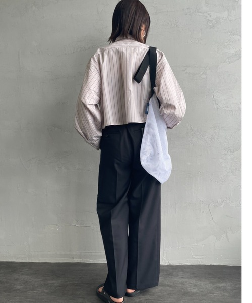 「UNIVERSAL OVERALL」 長袖シャツ F ブルー レディース_画像8