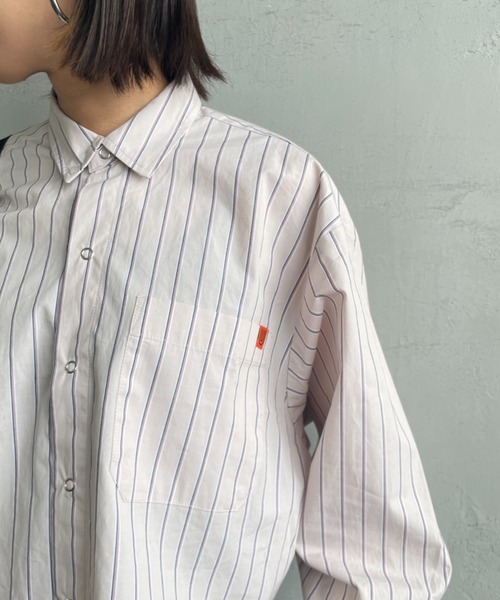 「UNIVERSAL OVERALL」 長袖シャツ F ブルー レディース_画像9