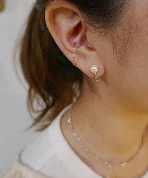 「e.m.」 イヤリング（片耳用） FREE シルバー レディース_画像3